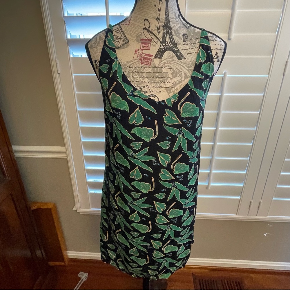 Urban Outfitters Black and Green Leaf dress - Picture 4 of 10